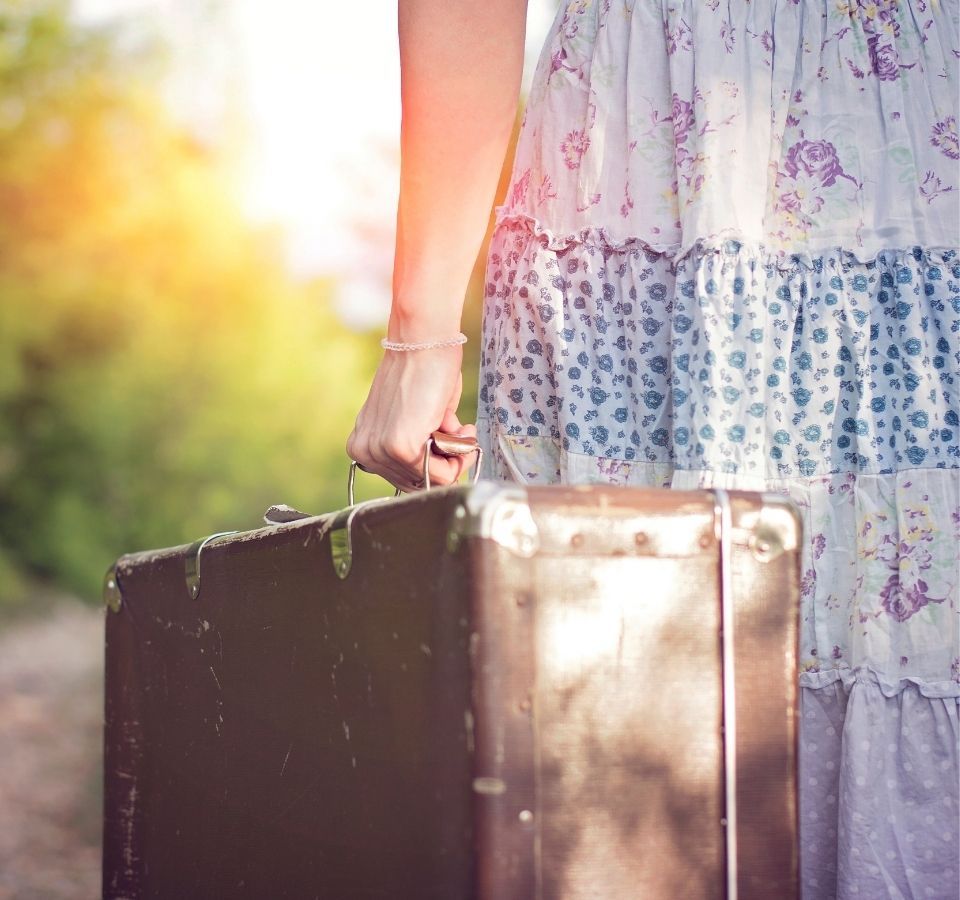 Woman with suitcase